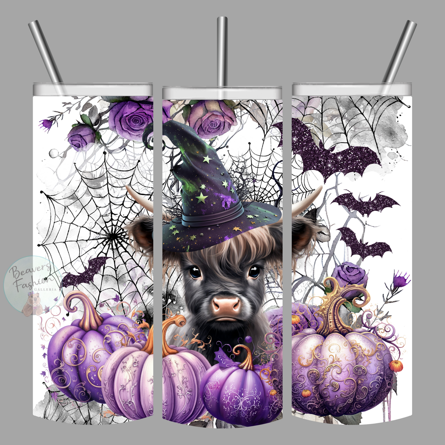 Halloween Highland Cow Tumbler
