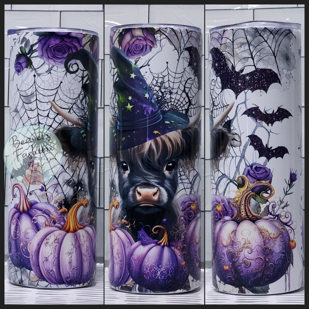Halloween Highland Cow Tumbler
