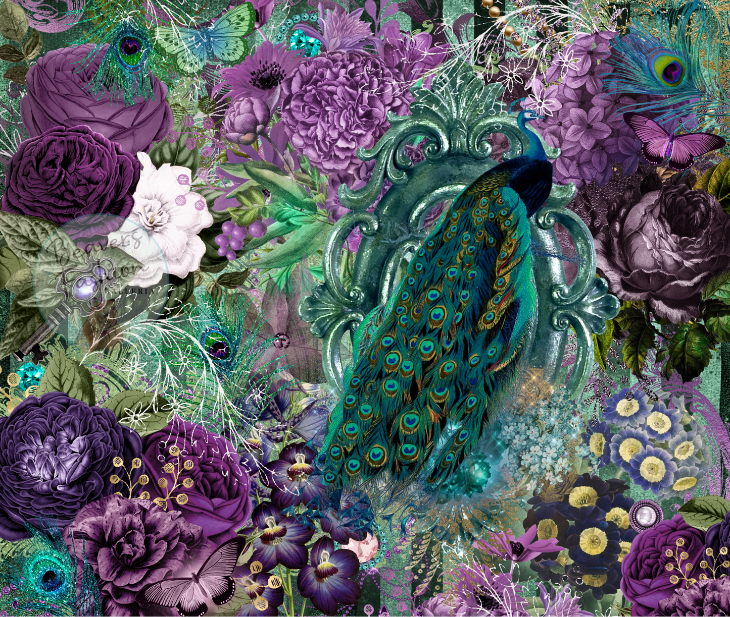 Victorian Peacock Tumbler