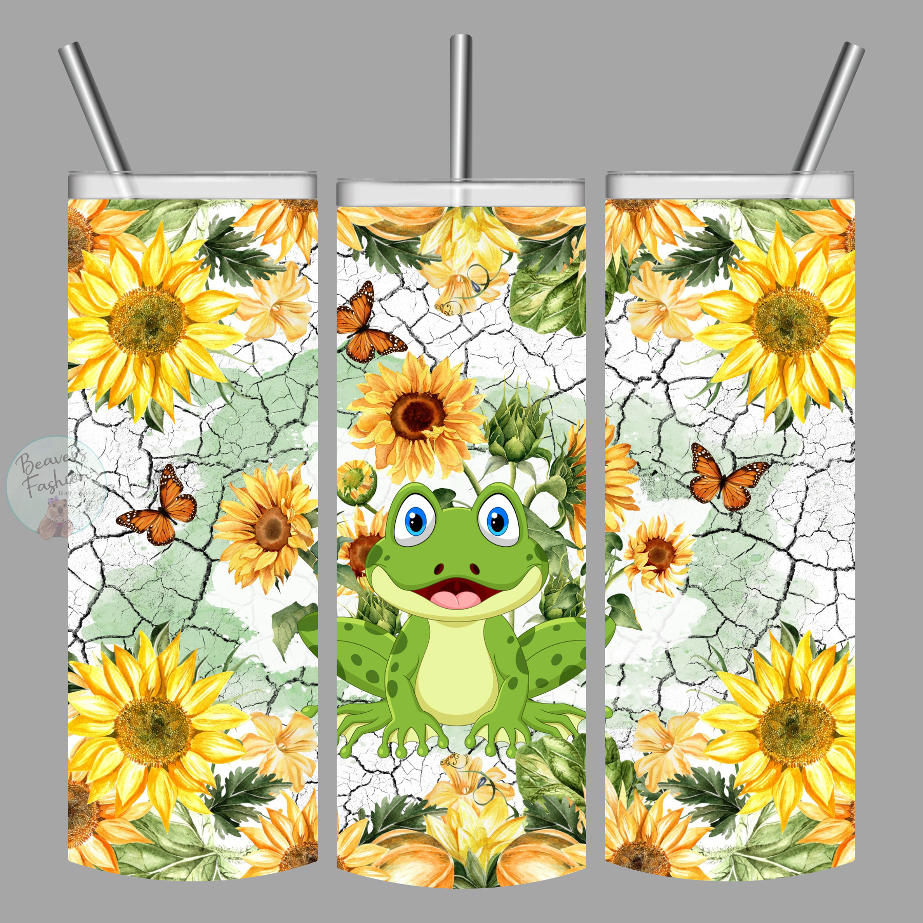 Frog flower tumbler