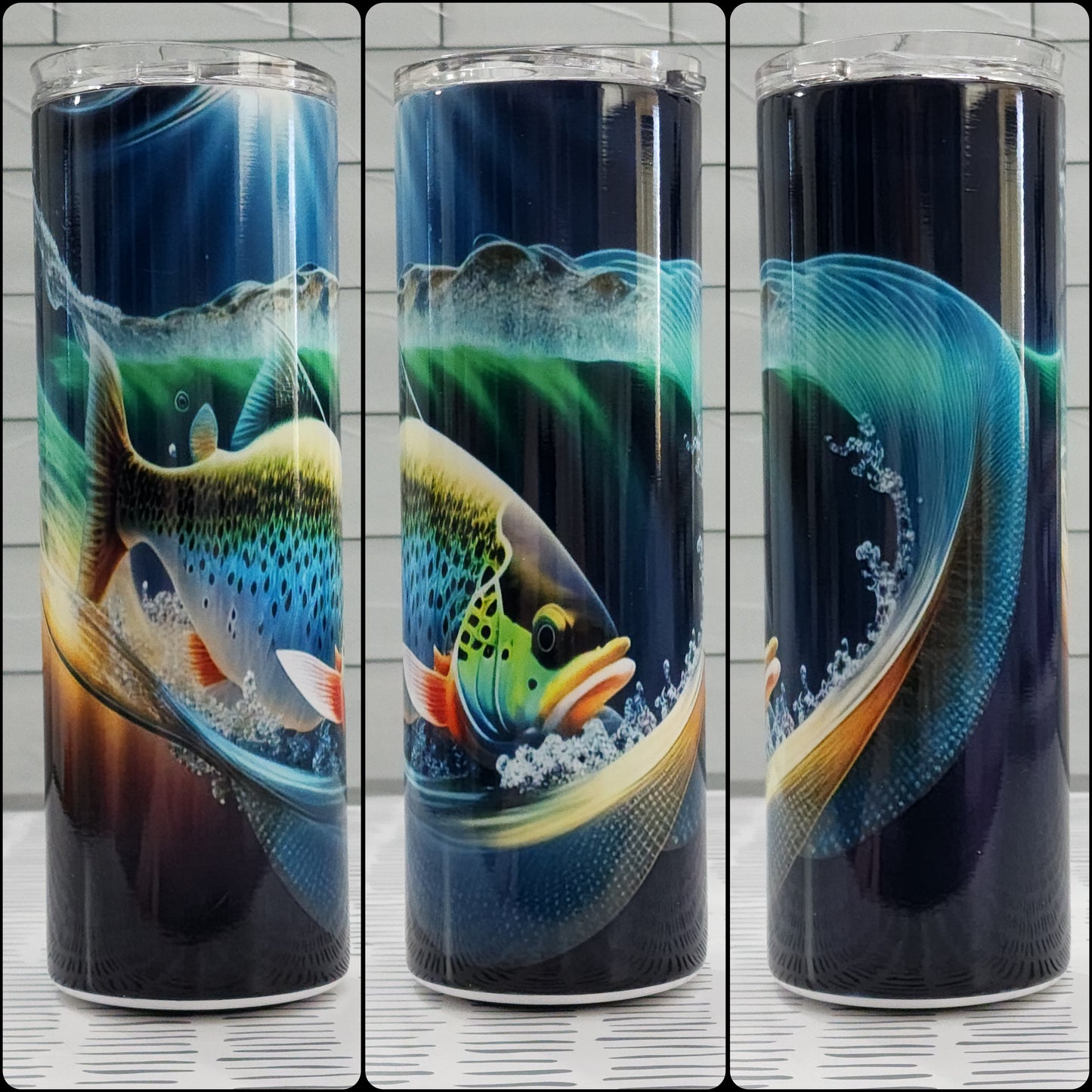 READY TO SHIP- 20 Ounce DUO Tumbler Fish