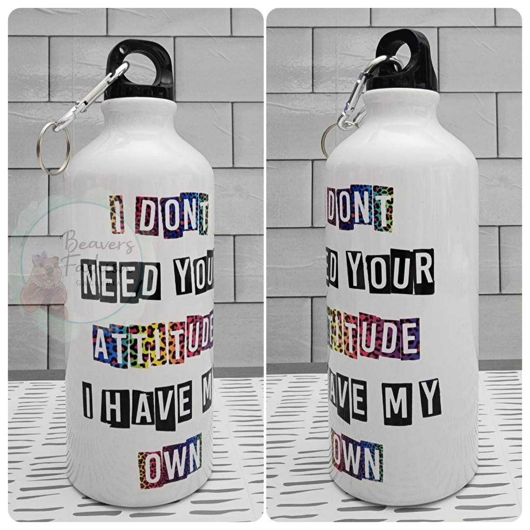 READY TO SHIP- Water Bottle Attitude