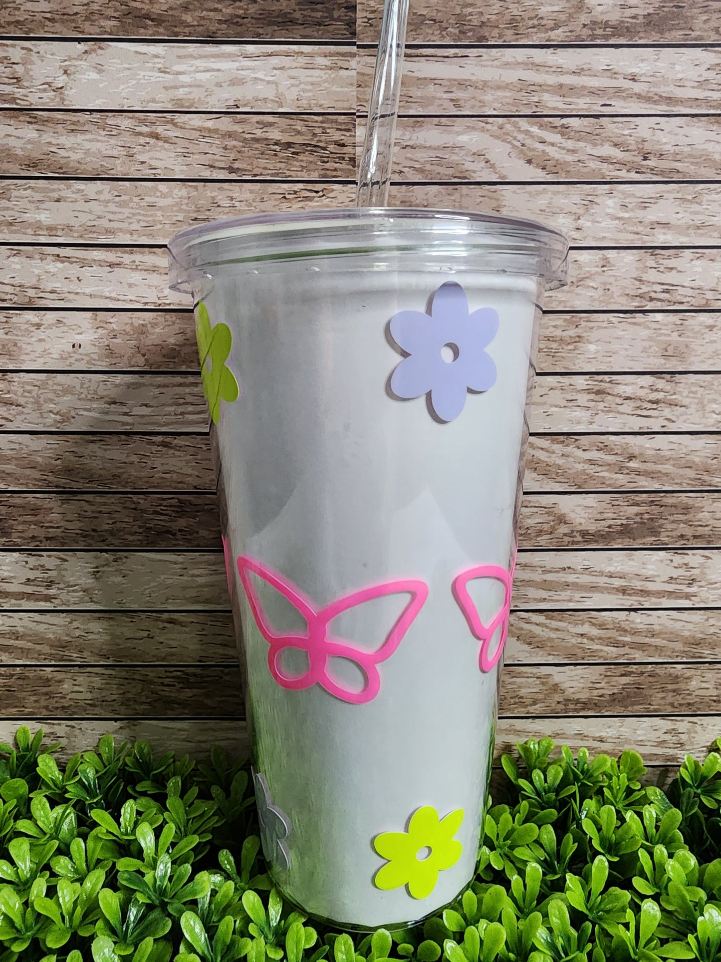 READY TO SHIP- Color Change Design Plastic Tumbler