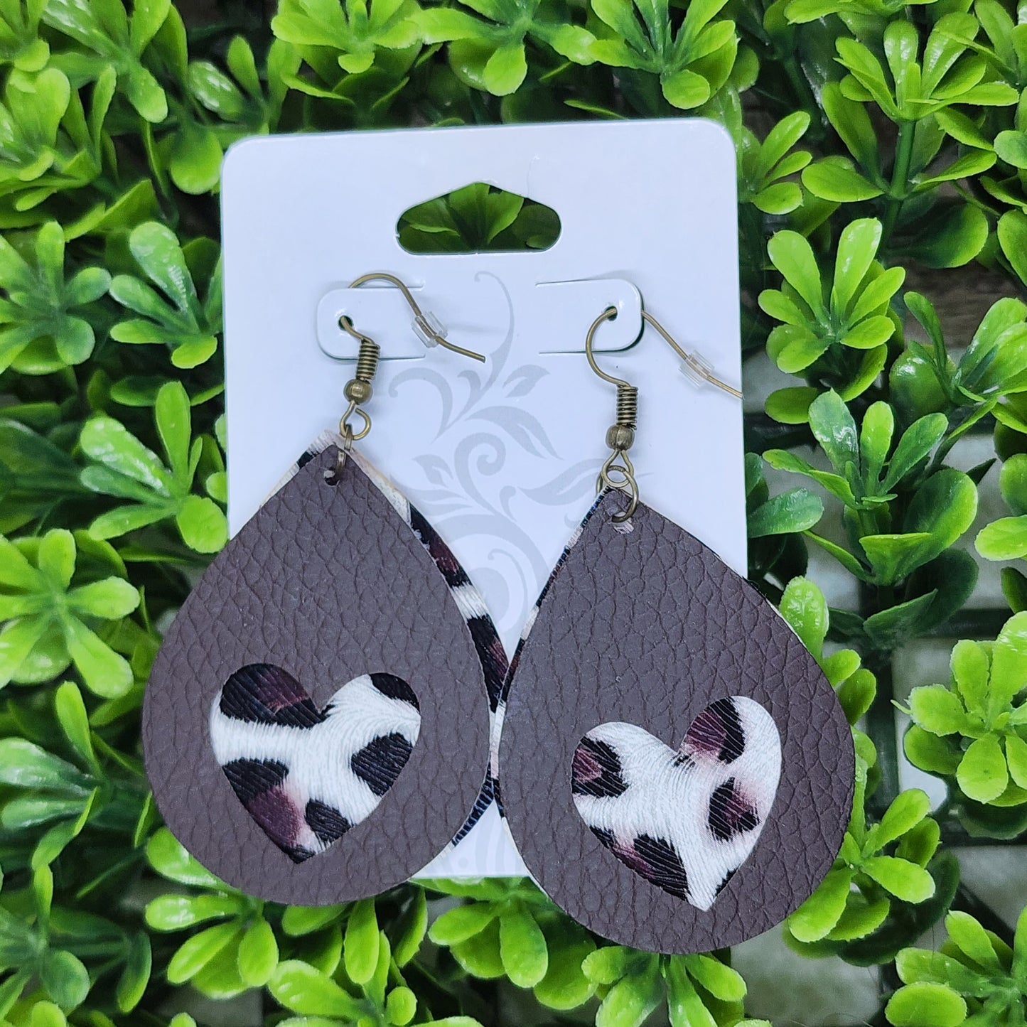 Tiered Faux Leather Earrings