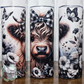 Plaid Highland Cow Tumbler