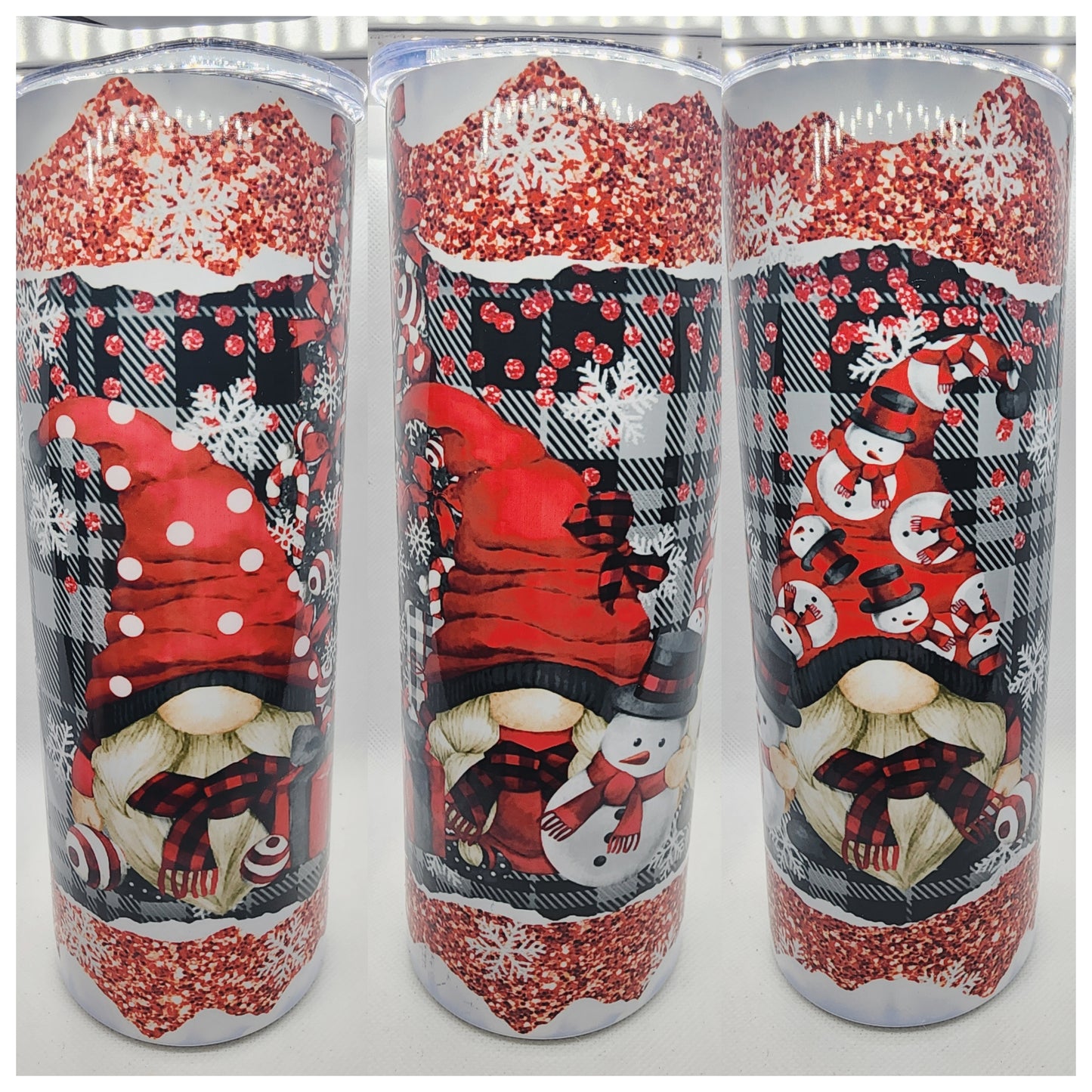 READY TO SHIP- 20 Ounce Tumbler Snowy Gnome