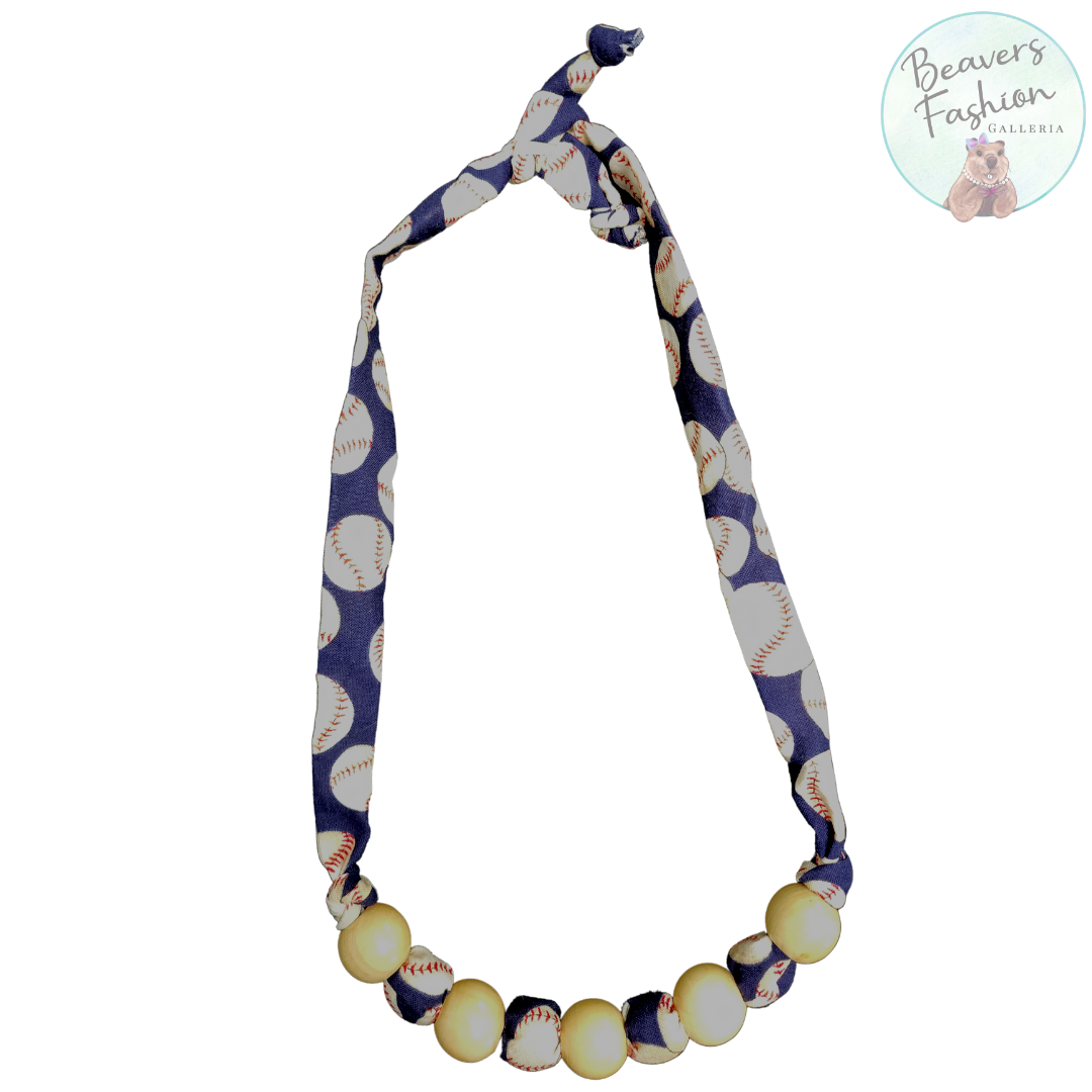 Beaded Fabric Necklace