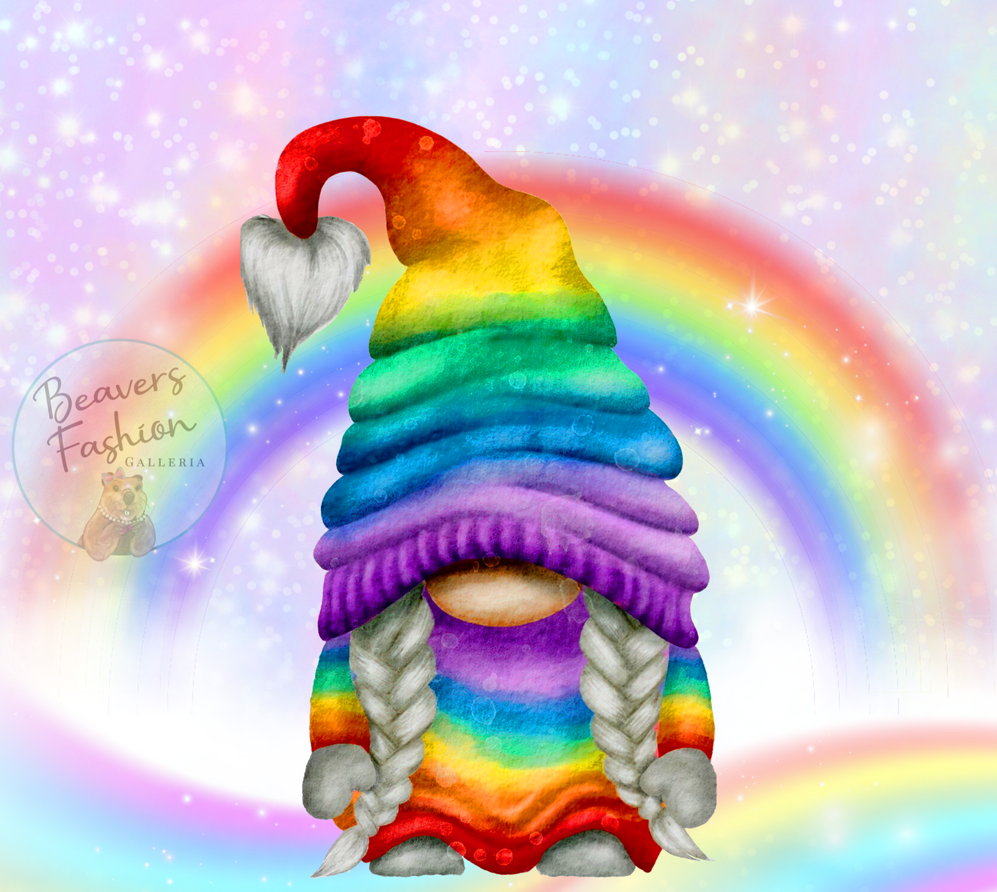 Rainbow Gnome Tumbler