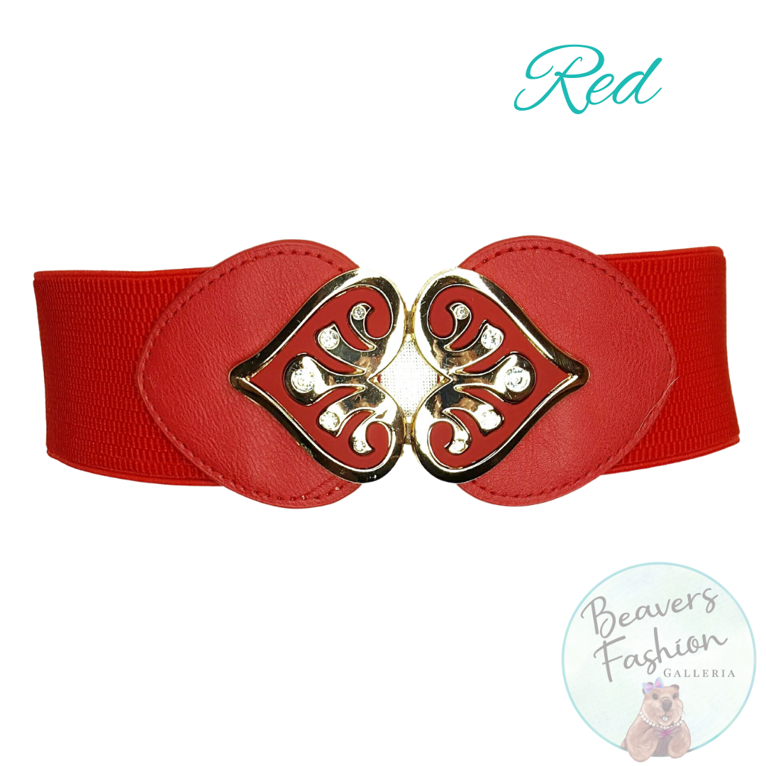 Heart Rhinestone Belt