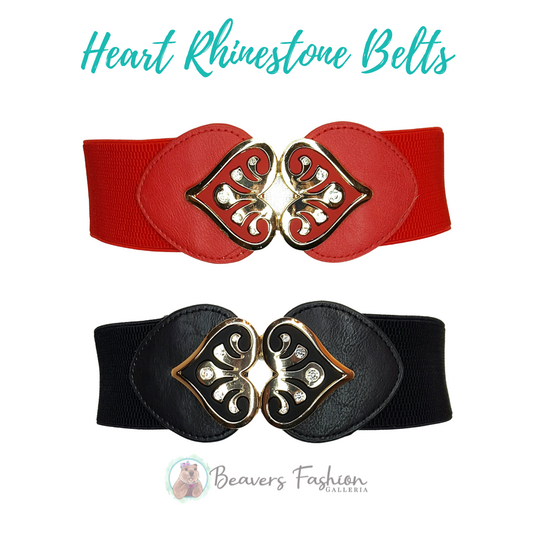 Heart Rhinestone Belt