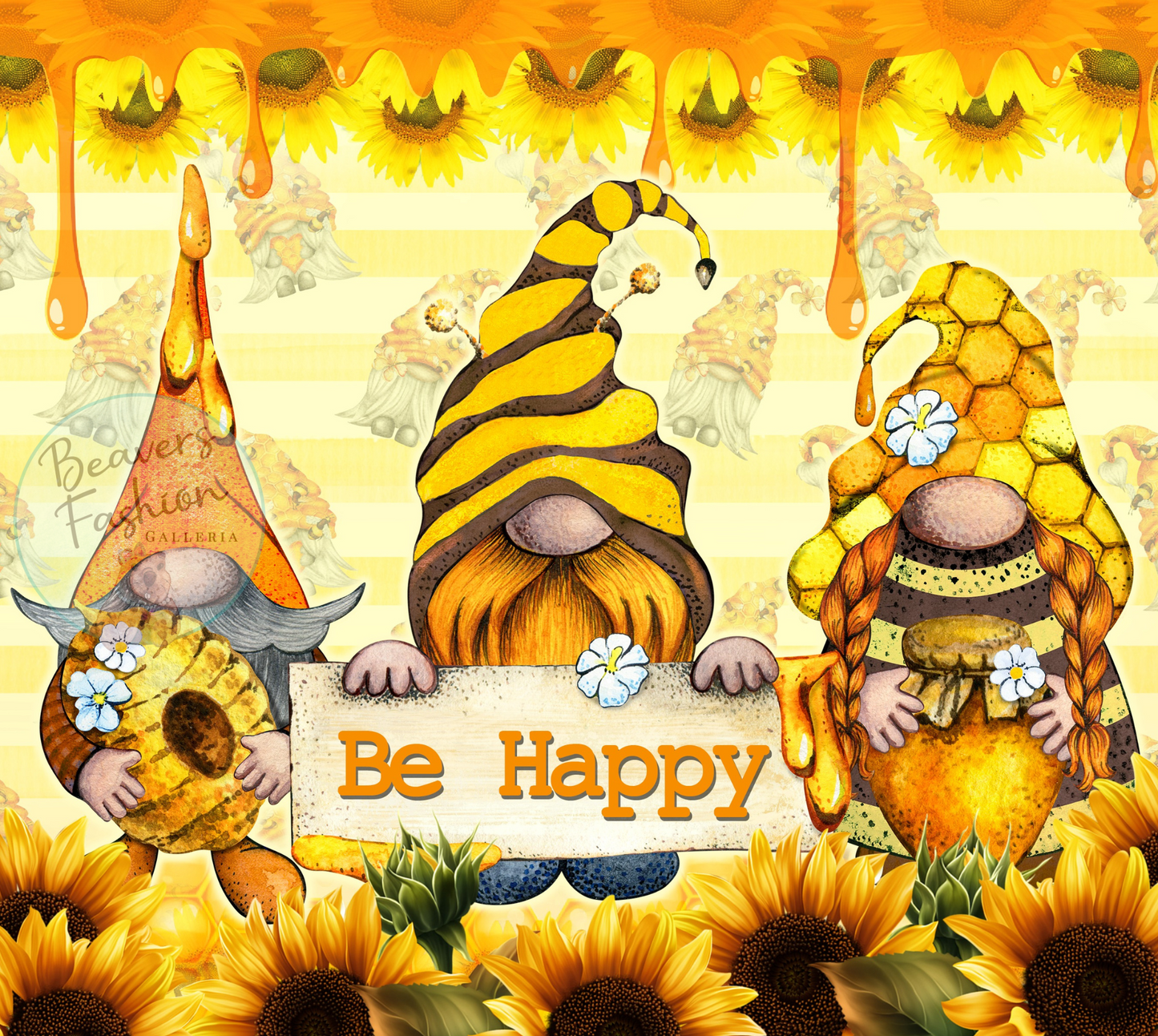 Be Happy Gnomes Tumbler
