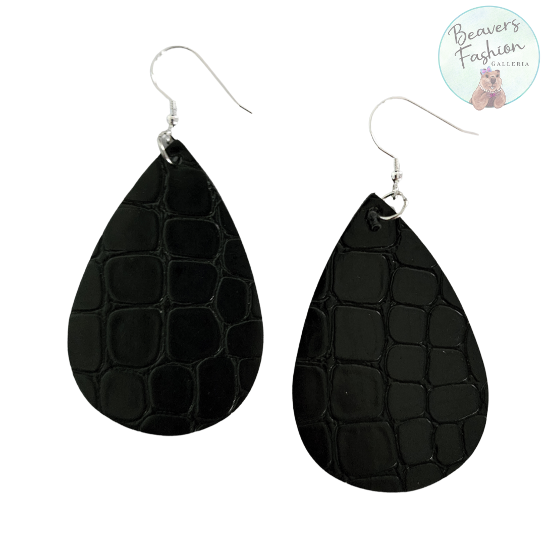 Alligator Tear Drop Earrings