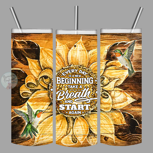 Start Again Sunflower Tumbler